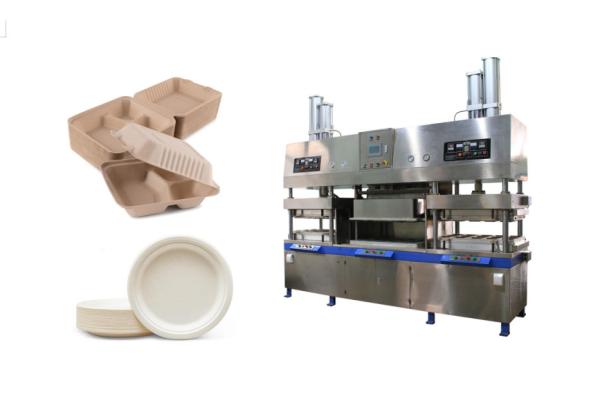 Quality Bleach Pulp Sheet Dry In Mould Machine To Make Paper Plate And Burger Container for sale