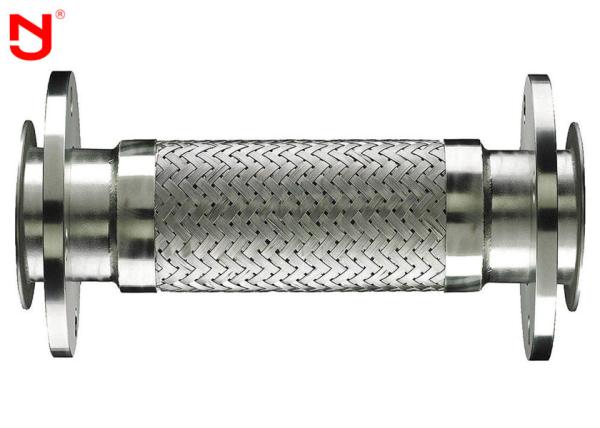 Quality Double Wire Metal Braided Hose Steel Belt Net Both Ends Flange Connector  Corrosion Resistant for sale