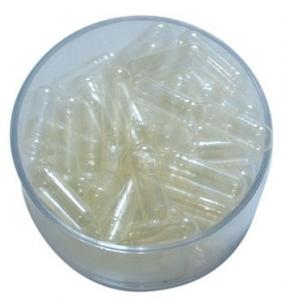 China Hard Gelatin Empty Gel Capsules , Size 0 Transparent Capsule With Natural Color on sale