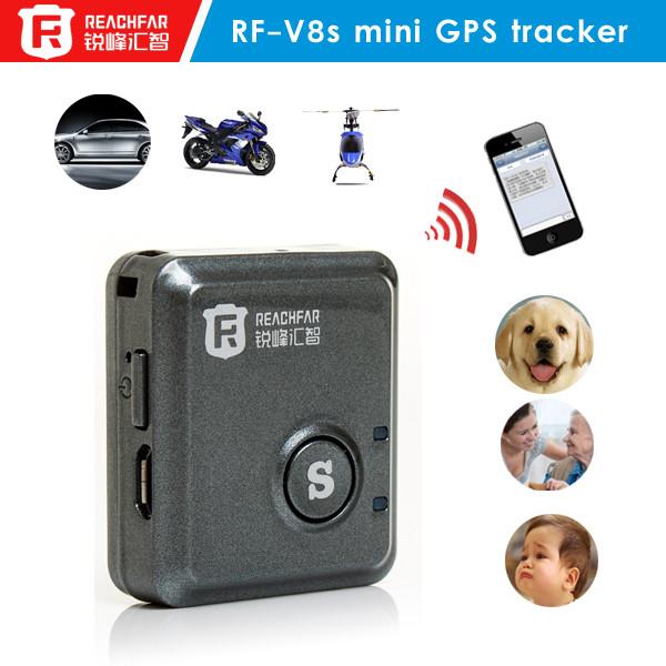 Quality Coin size bike gps tracker car sos button real-time alarm reachfar rf-v8s for sale