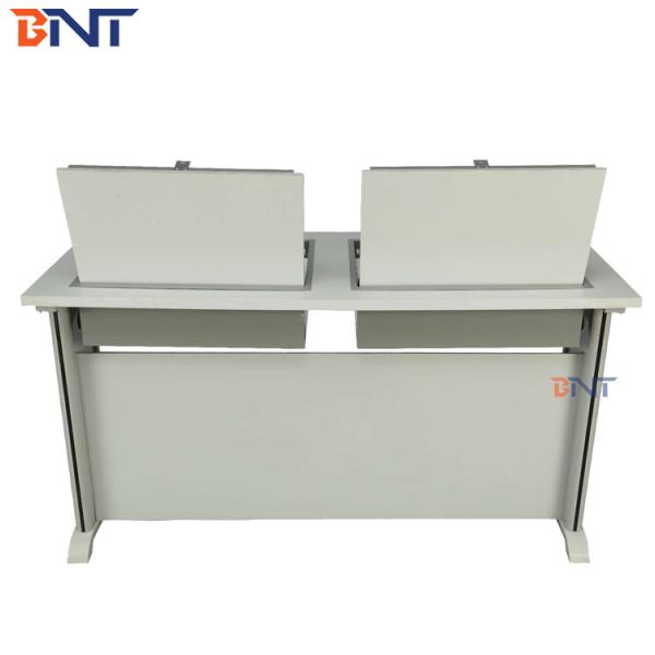 Quality Manual Flip Top Computer Desk With Buffering Hydraulic Pressure Lock for sale