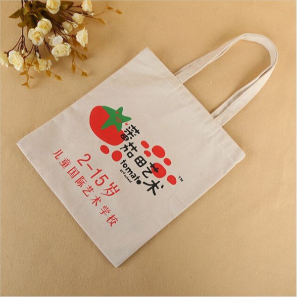 Silk Screen Printing PMS Color Cotton Tote Gift Bag