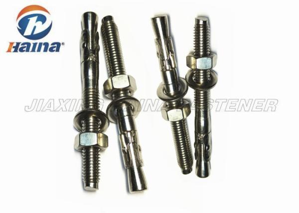 Quality Stainless Steel Concrete A2 A4 Machine Thread Wedge Anchors bolts and Nuts for sale