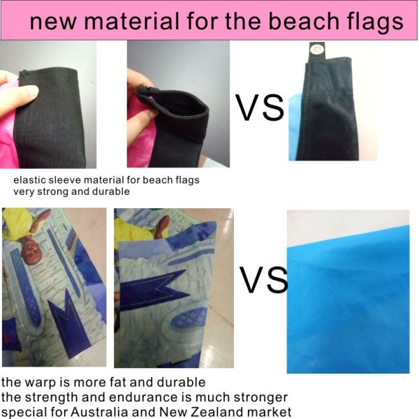 New Fabric Material For Beach Flags New Fabric Material For Beach Flags