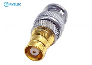 China Nickel Plate Bnc Male To L29 Female Gloden Brass Rf Straight Antenna Adapter on sale