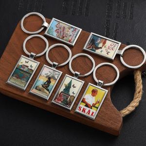 China Resin Epoxy Photo Metal Keychain Ring Holder OEM ODM Acceptable on sale