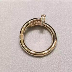 Buy cheap 18K Yellow Gold Nail Ring No Gemstone , Simple Gold Ring With Diamond  product