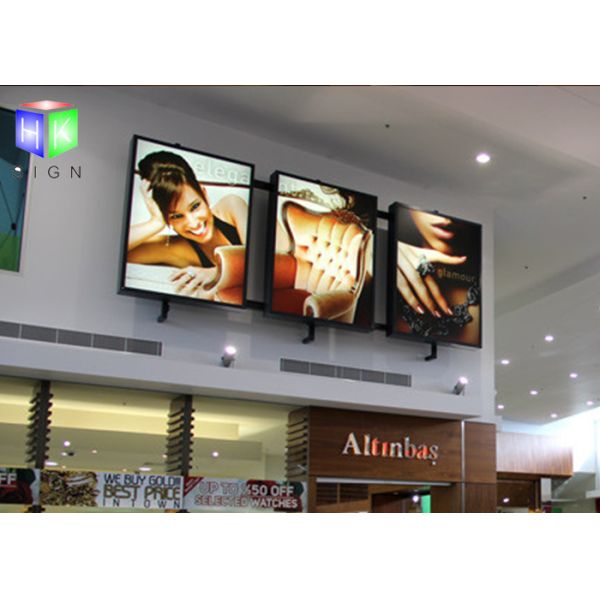 Frameless Backlit Advertising Light Box Display Aluminum Frame With Edge Lit