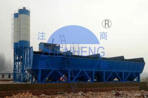 Stable Belt Type HZS60 Concrete Batching Plant 1000 - 2000kg Aggregate Weighing Range