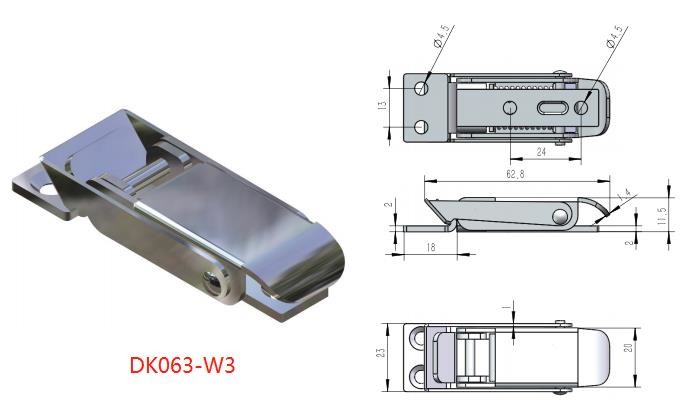SPCC Small Spring Loaded Toggle Latch SUS304