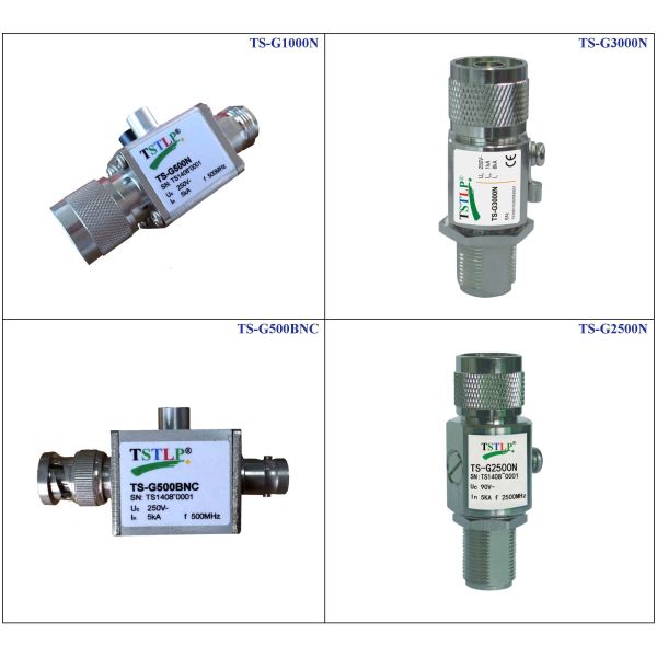 500MHz 3.5A Lightning Surge Arrester With N Connector For Antenna System