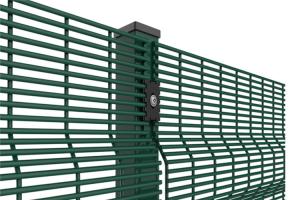 Powder Coated 358 Anti Climb Fence Green Anti Climb Security Fencing
