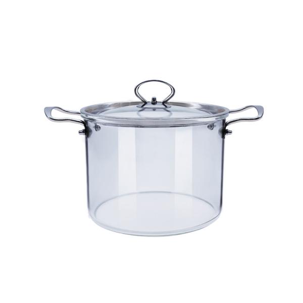 Quality 2.3L 3.5L Transparent Borosilicate Glass Soup Pot for sale