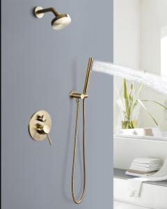 Buy cheap OEM Brushed Golden Concealed Rain Shower Faucets product