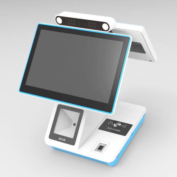 Attendance Machine LCD Digital Signage 13.3 Inch Time Attendance Dual Screen Pos