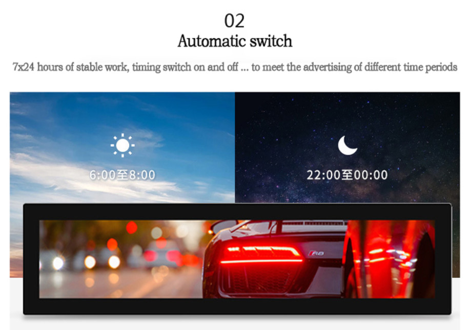 Customized Size Stretched Monitor Display With Remotely Controlling To Publish