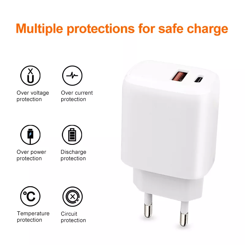 30W EU Plug Travel Charger For Fast Charging Laptops / Projectors