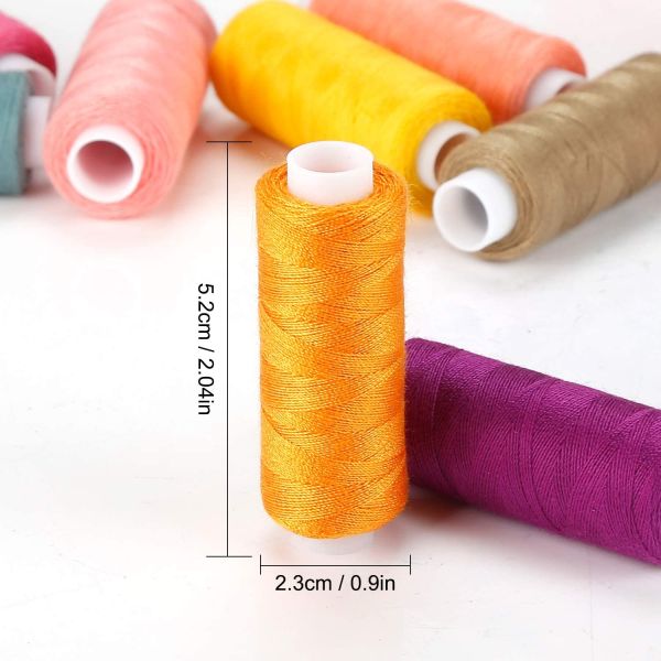 60 Colors Rainbow Polyester Sewing Thread For DIY Machine Embroidery UV Protect