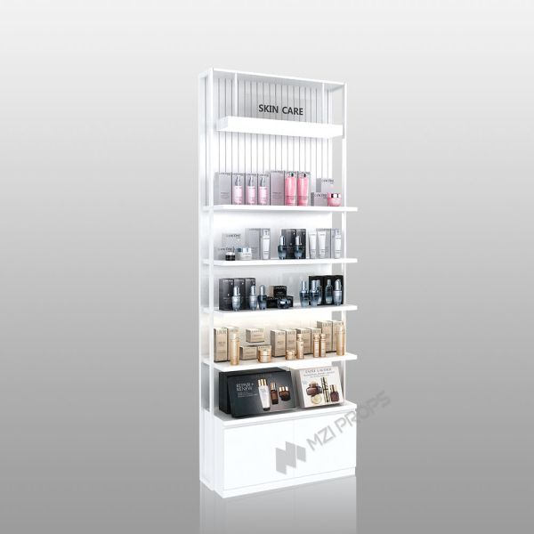 ZhMS-V8 Adjustable Height Vip Product Storage Cabinet with White Acrylic Edges