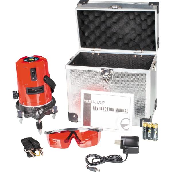Adjustable Red Beam Vertical Horizontal Laser Level 5 Lines Crossline Self