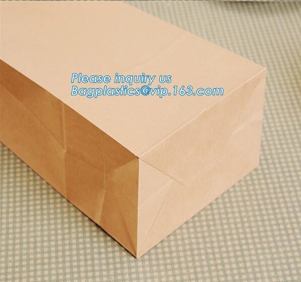 Custom Printing Recycled Brown Kraft Paper Bags,Custom Printed Factory Glassine Paper Bread Small Brown Bag, bagease