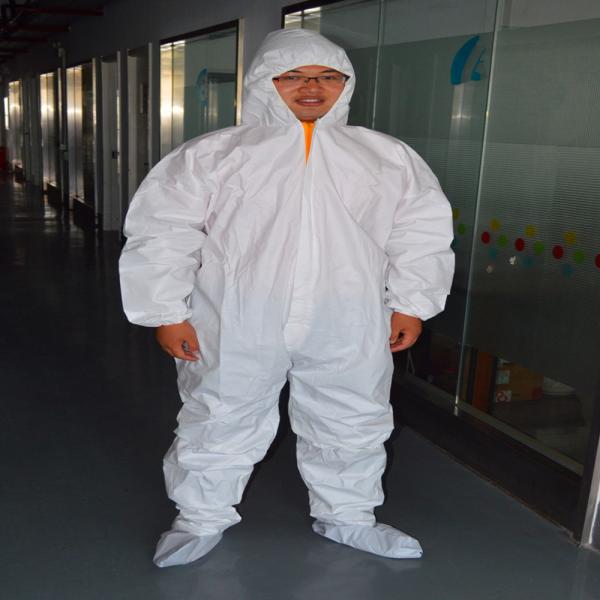 Quality White Disposable Non Woven Coverall Type 3b 4b White Disposable Suits for sale
