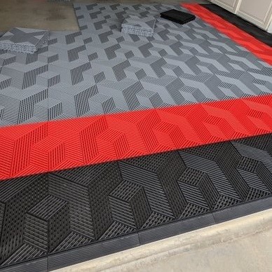 Factory 3D Cubic PP Garage Flooring Anti Slip Interlocking Drainage Garage Floor Tiles