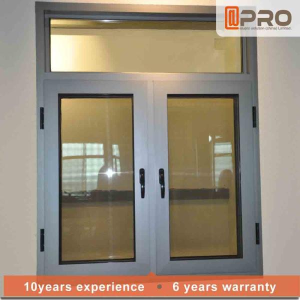 Quality Color Optional Aluminium Flush Casement Windows With Security Wire Mesh double casement sash window aluminium window for sale