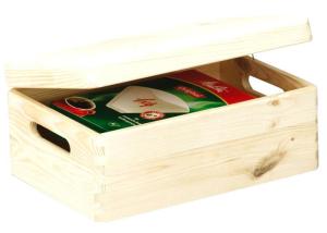 Custom Modern Wood Serving Tray , Wood Tea Storage Tray With Handles