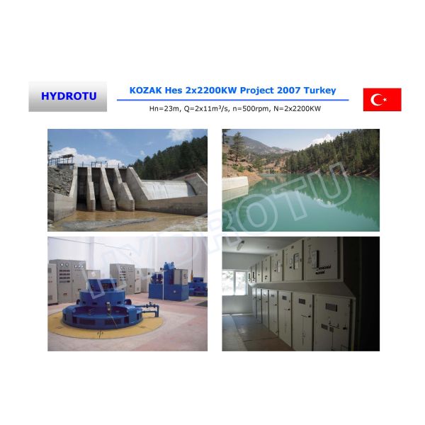 0.1MW - 30MW Low Head Kaplan Hydro Turbine / Kaplan Water turbine with Fixed Blades