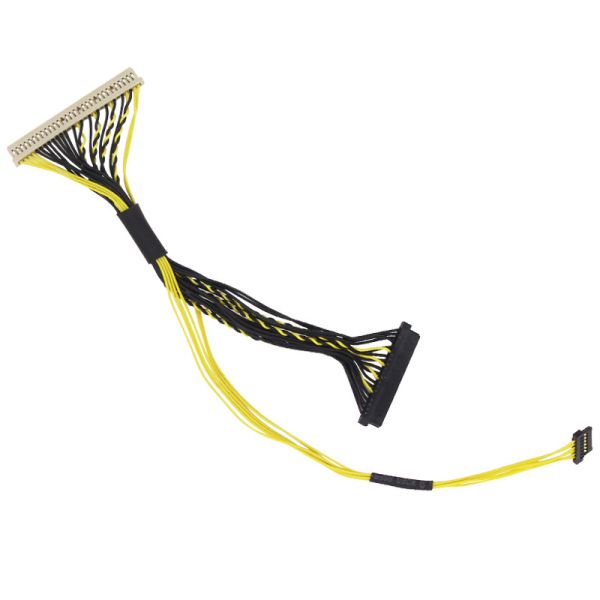 Electronic Lcd Lvds Cable Rubber Silicone Insulated 30pin 40pin Lvds Cable