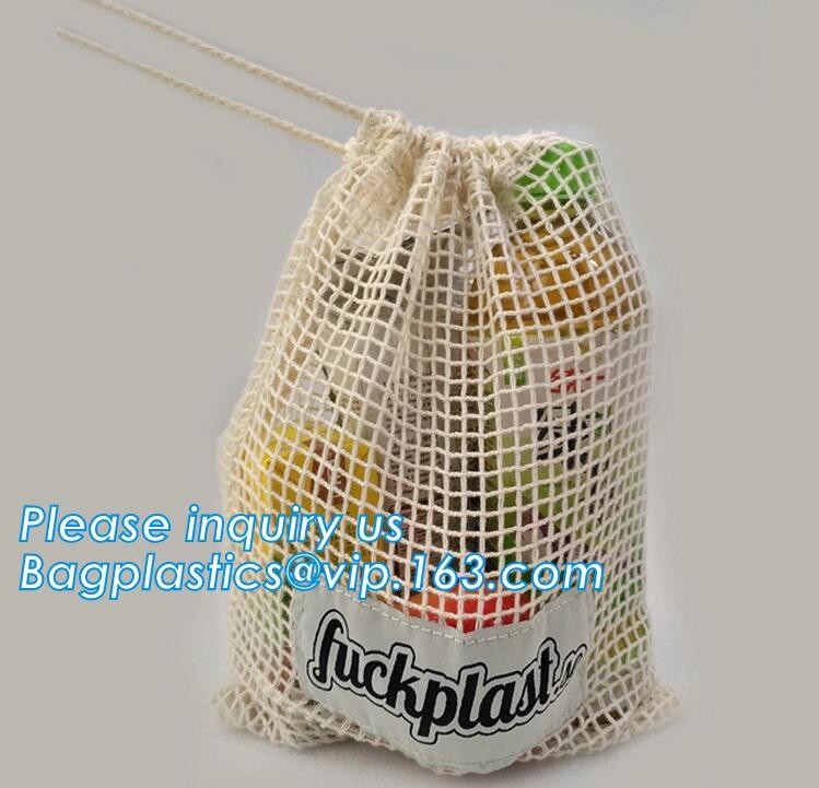 high quality reusable Cotton Mesh Net bag Shopping Tote Bag for foods and vegetable,Extra lightweight cotton net mesh ba