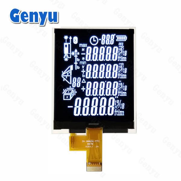 Quality Black Segment COG LCD VA Display White Characters 2.4 Inch LCD Screen For Rangefinder for sale