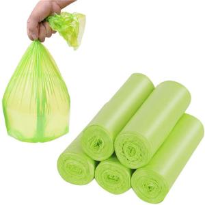 China Green Biodegradable Trash Bags Plastic Degradable Rubbish Garbage Bags for Kitchen Office Car on sale