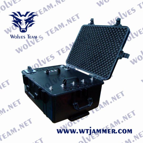 Quality 5 Bands Waterproof Prison Mobile Phone Signal Jammer​​​​​​​ 100m Shielding Range Blocker for sale