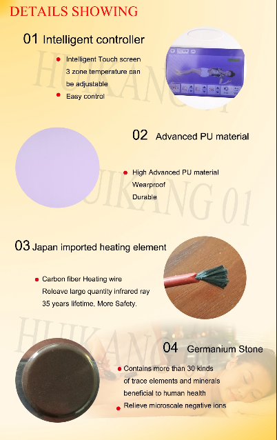 Premium Zero Portable Infrared Sauna Dome 3 Zone Thermal Jade Germanium Stone