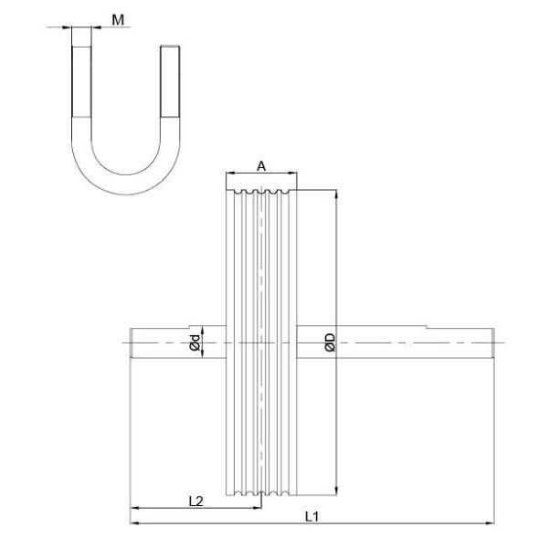 Deflector Elevator Traction Sheave Dia Φ25mm With Ce Iso9001 Certification