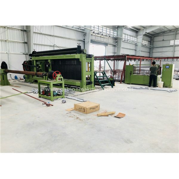 Pvc Coated Automatic Gabion Wire Mesh Machine Oxidation Resistance For Stone Cage