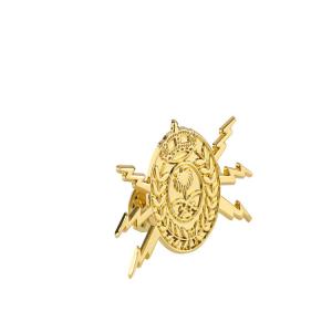 China Aluminum / Tin Army Metal Badges Security Pole Badge Pin On on sale