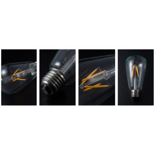 4W Edison A60 LED Filament Candle Light E27 base 100LM/W Sapphire filament