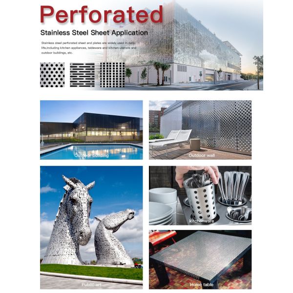 306 304 Stainless Steel Perforated Plate 0.5mm 5mm 2mm Thick Stainless Steel Sheet