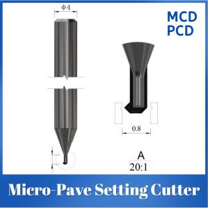 Buy cheap Micro Pave Setting Cutter PCD MCD Diamond Tools Precision Positioning product