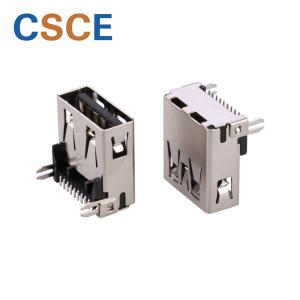 Buy cheap SMT Solder Mini USB Connector , Offset USB Solder Connector Bronze Contact Material product