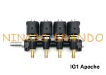 DC12V RAIL / OMB Type 3 Ohm 4 Cylinder IG1 Apache Injector Rail In LPG CNG