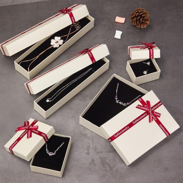 Quality Customized Cardboard Paper Packaging Gift Jewelry Box with Foam Insert and 100% Recycled Material Paper for sale