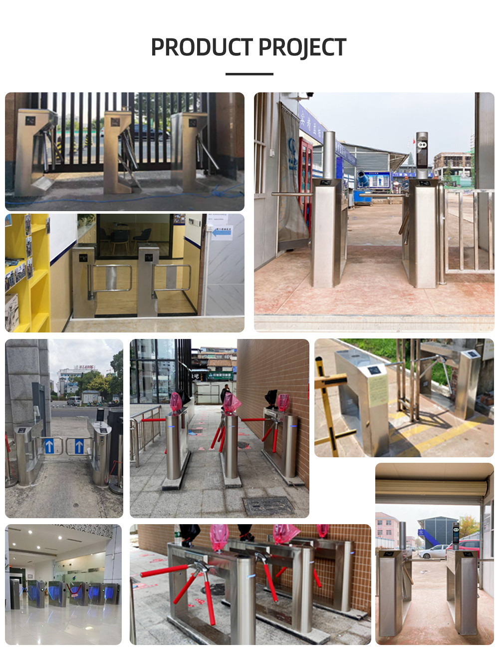 Rustproof 60HZ Tripod Turnstile Gate RFID Card Reader Access Control