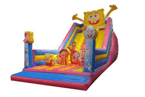 Quality Spongbob Commercial Inflatable Dry Slide For Large Playgrounds 10x5x7m for sale