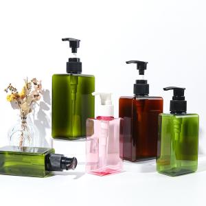 Custom 100ml Empty Bottles Flat Square Dropper Spray PET Cosmetic Jars