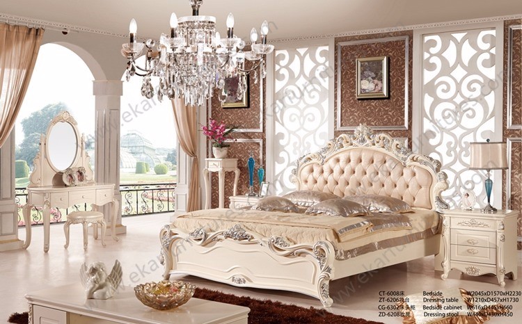 Latest double bed design murphy bed mechanism hot sale bed wood 6037