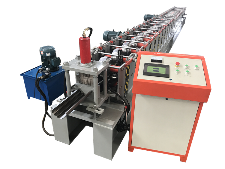 PLC Control Door Frame Roll Forming Machine Servo Guiding Device Full Automatic